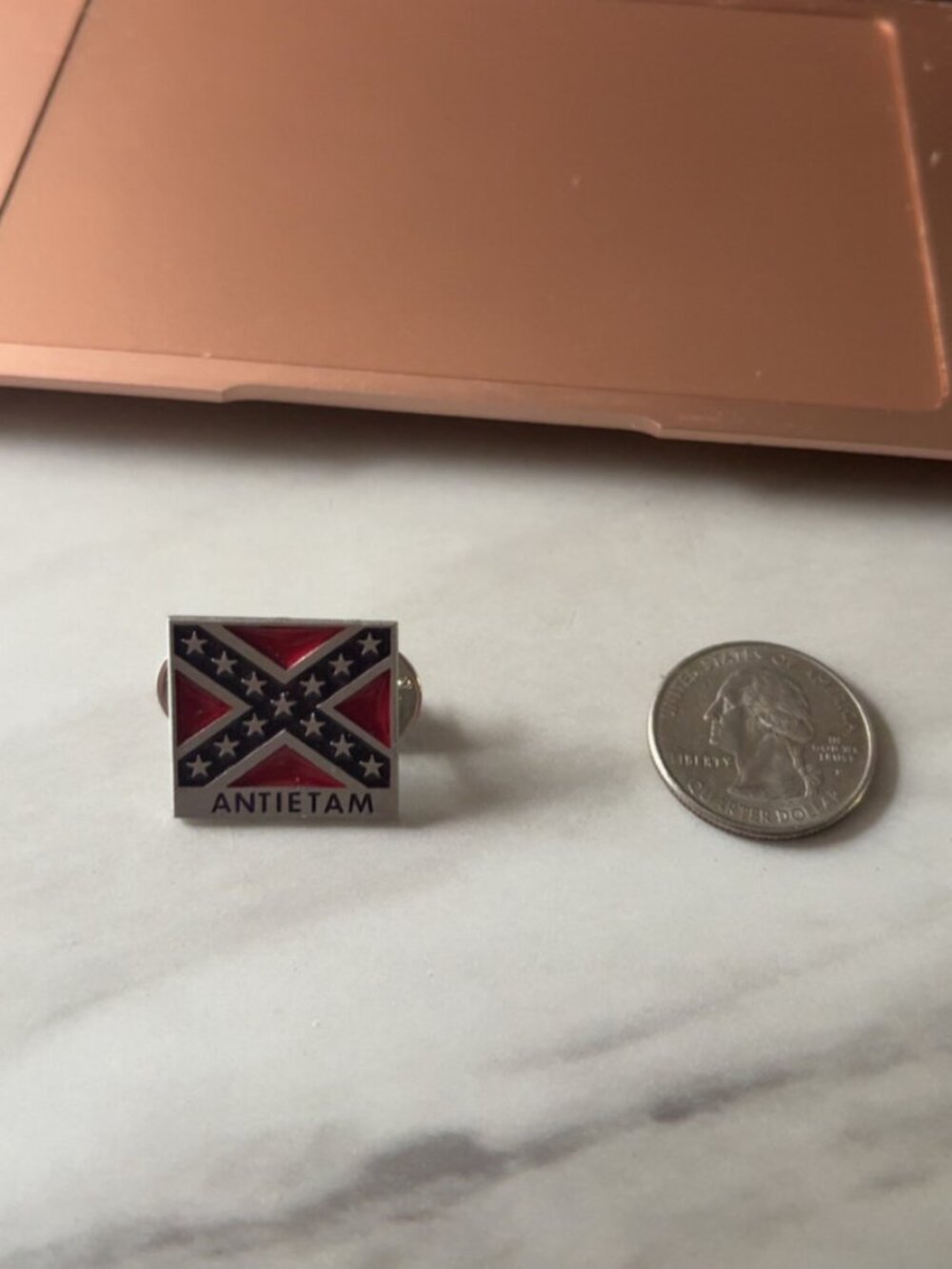 Antietam Confederate Battle Flag Enamel Pin - Vintage